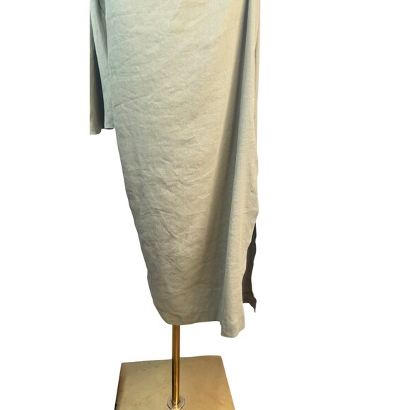 NWT ZARA Medium Asymmetrical One Shoulder Linen Maxi Dress - Picture 11 of 16